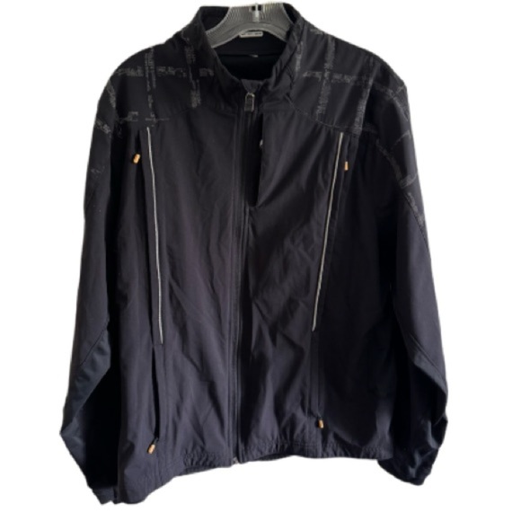 Rare Lululemon Cycling Jacket Black Zip Closure Reflective Pockets Compass Med - Picture 3 of 13